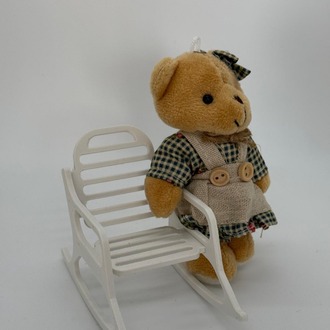 CEVİZDİZAYN BAYBBEAR MİNİ SALLANAN SANDALYE AYICIK-BEYAZ