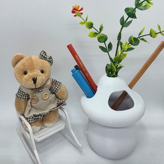 CEVİZDİZAYN BAYBBEAR MİNİ SALLANAN SANDALYE AYICIK & 3 GÖZLÜ KALEMLİK SETİ ✏️