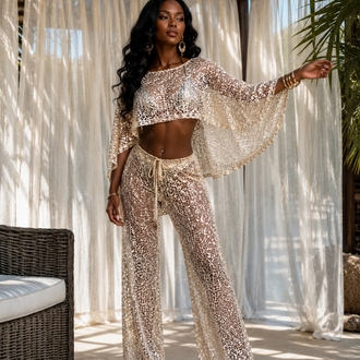 Crop top and pants set