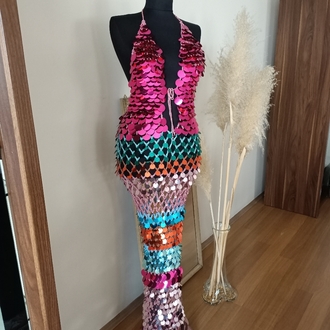 Mikeisha Crochet Sequin Dress