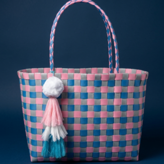 Chic Pink Sepet Çanta-Orta Boy