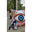 Evil Eye Punch İşlemeli Kırlent (Evil Eye Telefon Kılıfı Hediyeli)