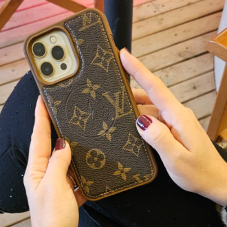 Marka Logolu Deri Telefon Kılıfı