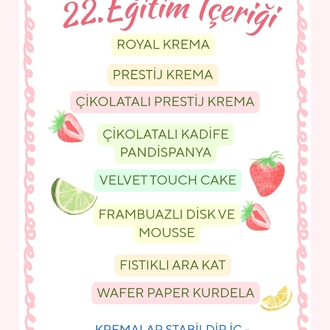 22.SÜPER STAR PASTA EĞİTİMİ