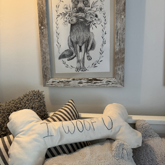 Woof yastık (kişiselleştirilebilir)