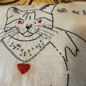 Masalcı kedi yastık