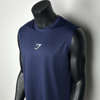 Quarter Dark Blue Performance Sleeveless T-shirt | 1031