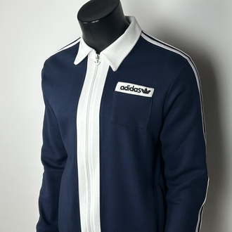 Forte Dark Blue Cotton Full Zip Sweatshirt | 3360