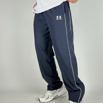 Wide Dark Blue Baggy Fresh Fabrics Sweatpants  |  1038