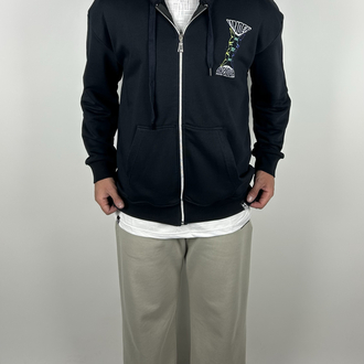 Full Zip Kingston Oversize Hoodie Cotton Sweatshirt | 3313