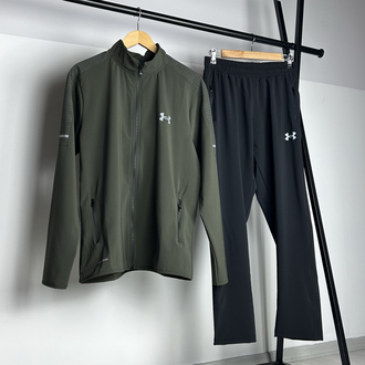 Franc Khaki & Black Micro Stretch Tracksuit |  9630