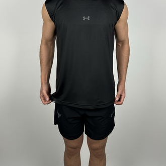 Cuenca Black Performance Sleeveless T-shirt | 1031