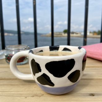 Cute lilac cow mug-1
