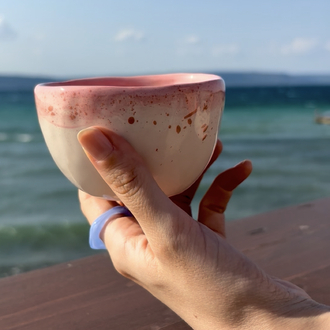 Pinkish splash mug