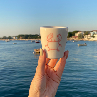 Beachy conical mug