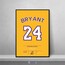 Kobe Bryant Poster, Dijital Baskı, Çerçeveli Tablo, 