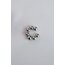 Bombeli Topçuklu Earcuff Küpe Silver