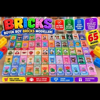 50 adet İTHAL ORJİNAL BÜYÜK BRİCKS 