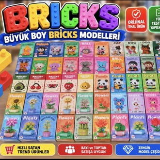 240 adet stand hediyeli İTHAL ORJİNAL BÜYÜK BRİCKS 
