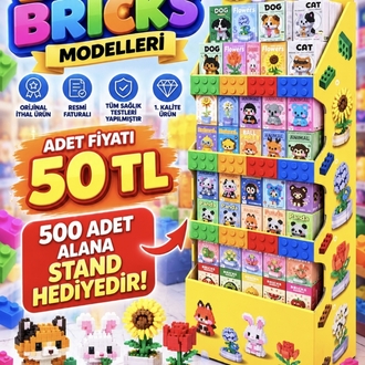 240 adet stand hediyeli İTHAL ORJİNAL BÜYÜK BRİCKS 