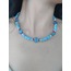 FK-0040 Mavi Helezon Çek boncuğu mercan Fimo Kolye