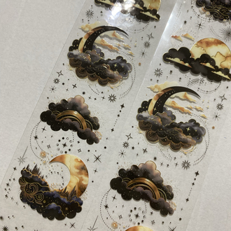 Siyah gold gökyüzü pet Tape 