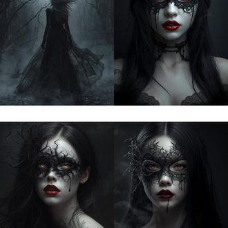 28 farklı görsel black gotik set