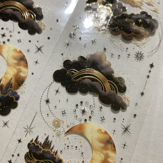 Siyah gold gökyüzü pet Tape 