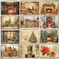 24 farklı görsel A5 Vintage Kış Noel Scrapbook 
