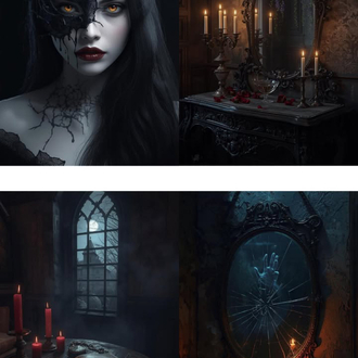 28 farklı görsel black gotik set