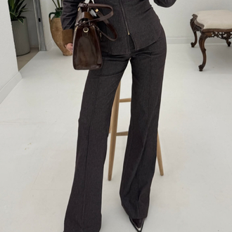 Tasarım nevürlü denim Pantalon-1489