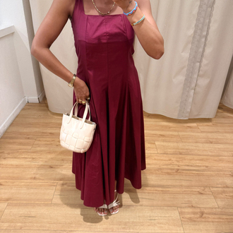 Bordo Midi Boy Elbise