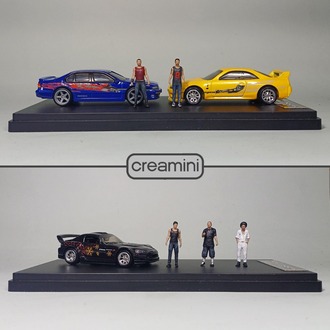 1:64 Fast And Furious Old School Figür Set