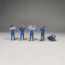 1:64 Mechanic Crew 1 Mavi Figür Set
