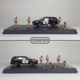 1:64 Florida Oto Yol Devriyesi Police Figür Set