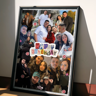 Kişiye Özel Doğum Günü Kolaj Tasarımı  | Happy Birthday Poster