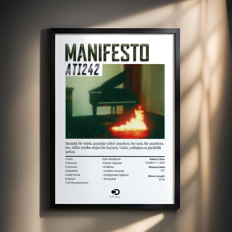 Ati242 - Manifesto Albüm Poster Tasarımı | Özel Tasarım Dekoratif Tablo