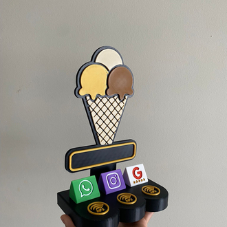 NFC Kişiye özel masaüstü Takipçi Stand 