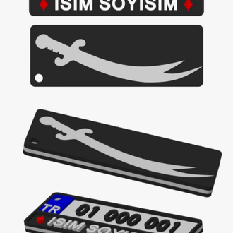 Modelli Plaka anahtarlıklar