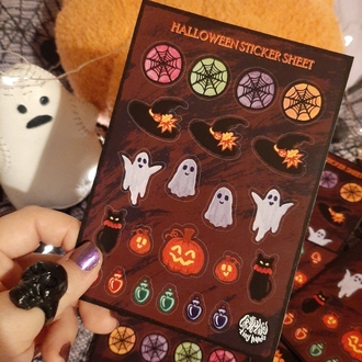Halloween Sticker Sayfası (A6)