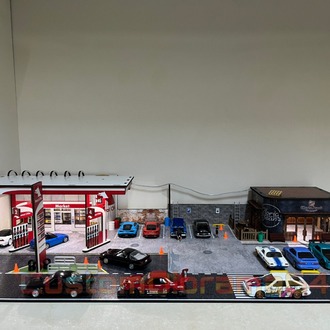1:64 Ölçek - Benzinlik ve Cafe Diorama (2)
