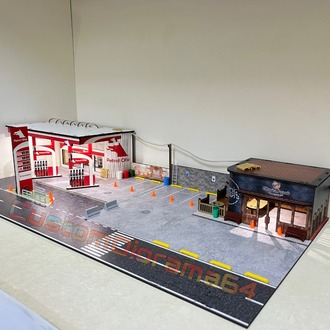 1:64 Ölçek - Benzinlik ve Cafe Diorama (2)