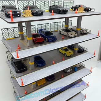 6 KATLI DIORAMA GARAJ - 1:64 Ölçek
