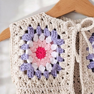 Crochet Baby Vest Pattern - Granny Square Sweater 1 & 2 Years Old