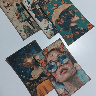Surreal lady paper