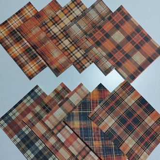 Autumn plaid sticker