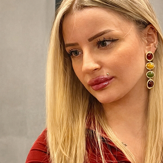 Zarif renk akışı luxury küpe