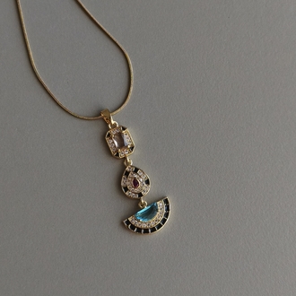 çelik vintage gold kolye