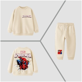 Erkek Çocuk Spiderman Baskılı Sweatshirt Eşofman Alt İkili Takım