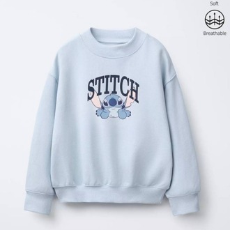 Kız Çocuk Stitch Baskılı Sweatshirt